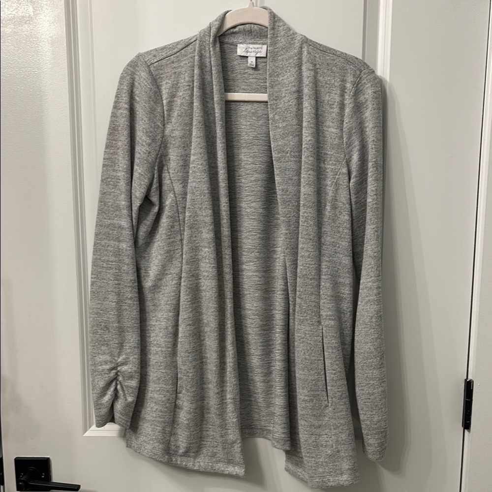 Talbots Gray Long Sleeve Cardigan Sweater